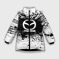 Куртка зимняя для девочки Mazda: Black Spray, цвет: 3D-черный