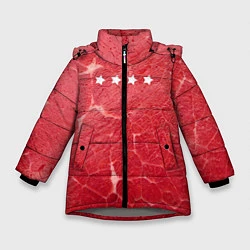 Куртка зимняя для девочки Мясо 100%, цвет: 3D-светло-серый