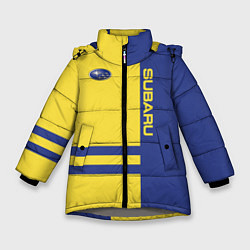 Куртка зимняя для девочки Subaru, цвет: 3D-светло-серый