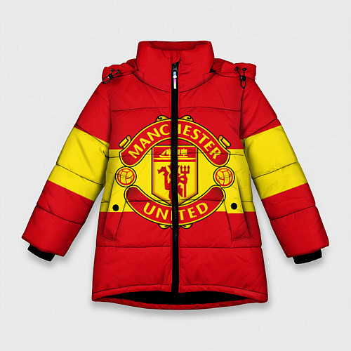 Зимняя куртка для девочки FC Man United: Red Style / 3D-Черный – фото 1