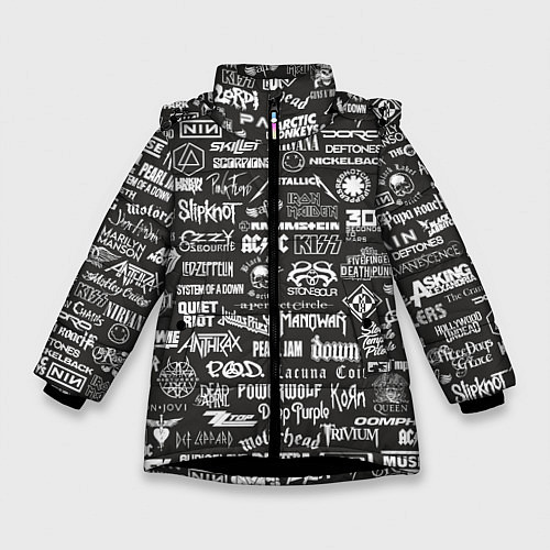 Зимняя куртка для девочки Rock Star / 3D-Черный – фото 1