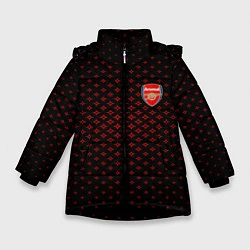 Куртка зимняя для девочки Arsenal: Sport Grid, цвет: 3D-черный