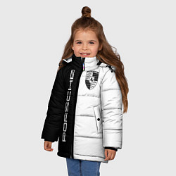 Куртка зимняя для девочки Porsche Design, цвет: 3D-черный — фото 2
