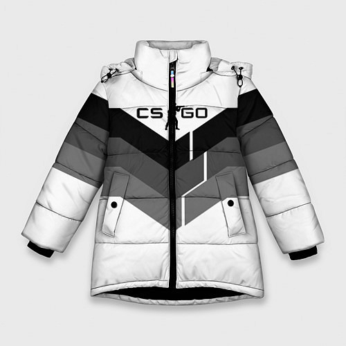 Зимняя куртка для девочки CS:GO Shade of Grey / 3D-Черный – фото 1