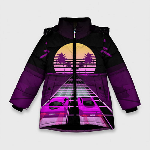 Зимняя куртка для девочки Digital Race / 3D-Черный – фото 1