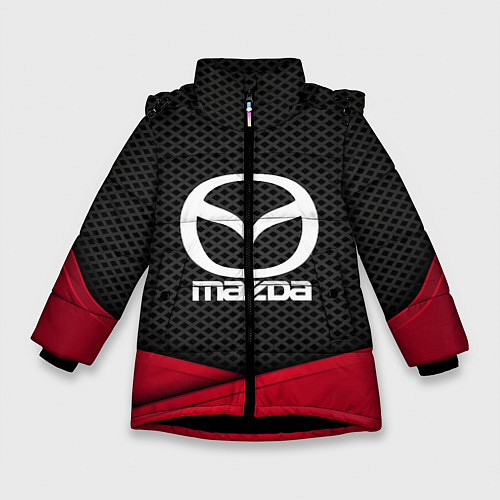 Зимняя куртка для девочки Mazda: Grey Carbon / 3D-Черный – фото 1