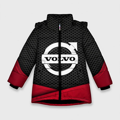Зимняя куртка для девочки Volvo: Grey Carbon / 3D-Черный – фото 1