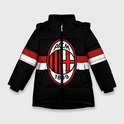 Куртка зимняя для девочки AC Milan 1899, цвет: 3D-черный