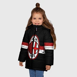 Куртка зимняя для девочки AC Milan 1899, цвет: 3D-черный — фото 2