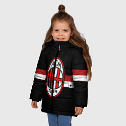 Куртка зимняя для девочки AC Milan 1899, цвет: 3D-светло-серый — фото 2