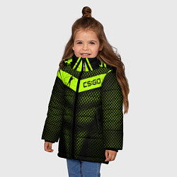 Куртка зимняя для девочки CS:GO Carbon Form, цвет: 3D-светло-серый — фото 2