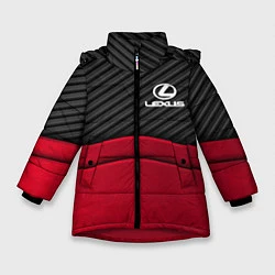Куртка зимняя для девочки Lexus: Red Carbon, цвет: 3D-красный