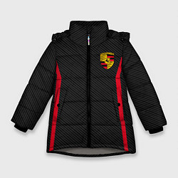Куртка зимняя для девочки Porsche: Sport Edition, цвет: 3D-светло-серый