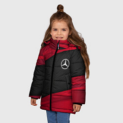 Куртка зимняя для девочки Mercedes Benz: Red Sport, цвет: 3D-черный — фото 2