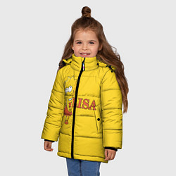 Куртка зимняя для девочки Lisa Simpson, цвет: 3D-черный — фото 2