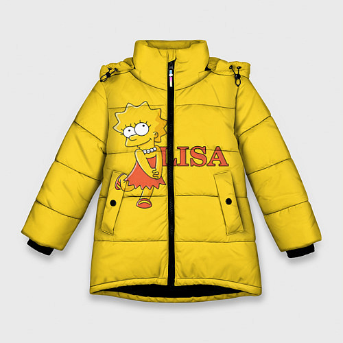 Зимняя куртка для девочки Lisa Simpson / 3D-Черный – фото 1