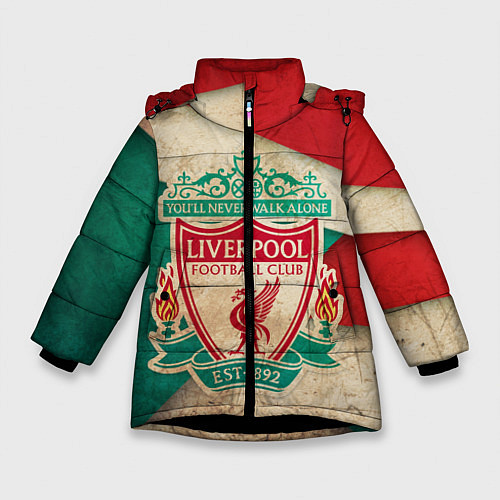 Зимняя куртка для девочки FC Liverpool: Old Style / 3D-Черный – фото 1