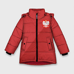Куртка зимняя для девочки Poland Team: Away WC-2018, цвет: 3D-красный