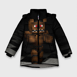 Куртка зимняя для девочки Minecraft: Freddy FNAF, цвет: 3D-светло-серый