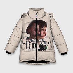 Куртка зимняя для девочки Leon, цвет: 3D-черный
