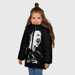Куртка зимняя для девочки Zlatan Ibrahimovic, цвет: 3D-черный — фото 2