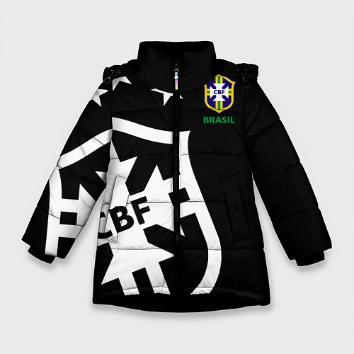 Зимняя куртка для девочки Brazil Team: Exclusive / 3D-Черный – фото 1