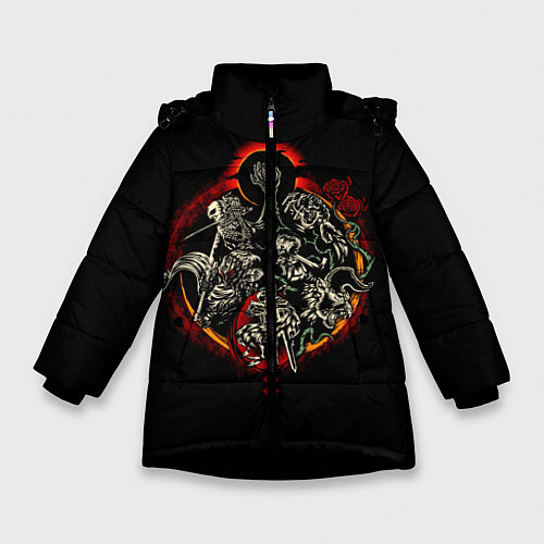 Зимняя куртка для девочки Berserk Devils / 3D-Черный – фото 1