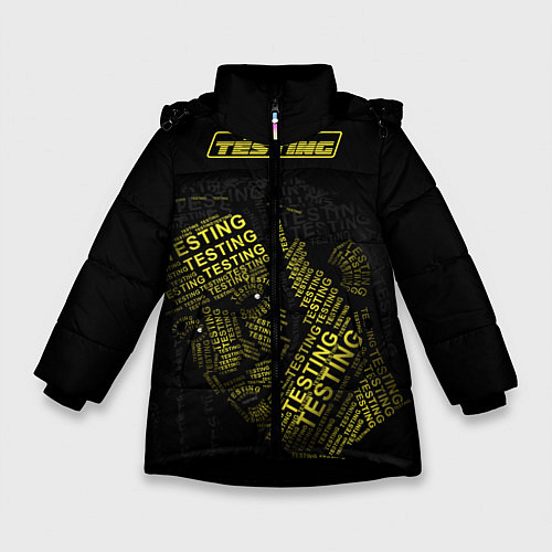 Зимняя куртка для девочки ASAP Rocky: Testing / 3D-Черный – фото 1