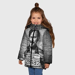 Куртка зимняя для девочки Пабло Эскобар, цвет: 3D-черный — фото 2