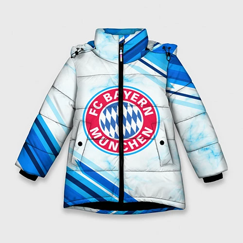 Зимняя куртка для девочки Bayern Munchen / 3D-Черный – фото 1