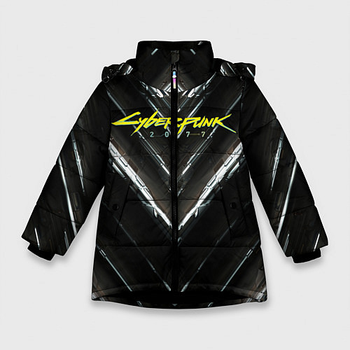 Зимняя куртка для девочки Cyberpunk 2077 / 3D-Черный – фото 1
