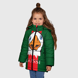 Куртка зимняя для девочки GUSSI Beak, цвет: 3D-черный — фото 2