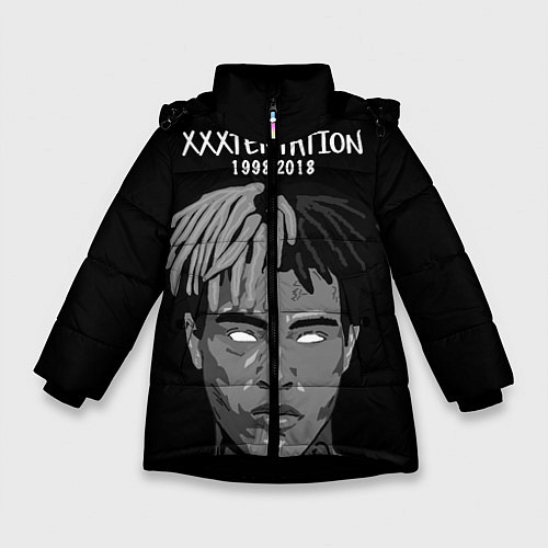 Зимняя куртка для девочки XXXTentacion: 1998-2018 / 3D-Черный – фото 1