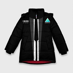 Куртка зимняя для девочки RK800 Android Black, цвет: 3D-красный