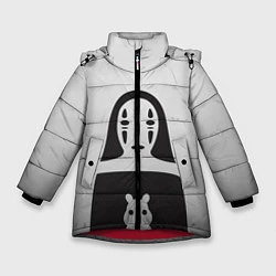 Куртка зимняя для девочки Унесенные призраками, цвет: 3D-красный
