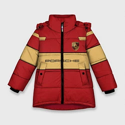 Куртка зимняя для девочки Porsche Design, цвет: 3D-красный