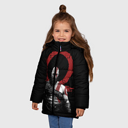 Куртка зимняя для девочки God of War IV, цвет: 3D-черный — фото 2