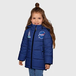 Куртка зимняя для девочки NASA: Special Form, цвет: 3D-черный — фото 2