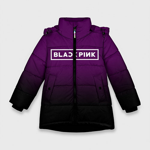Зимняя куртка для девочки Black Pink: Violet Gradient / 3D-Черный – фото 1