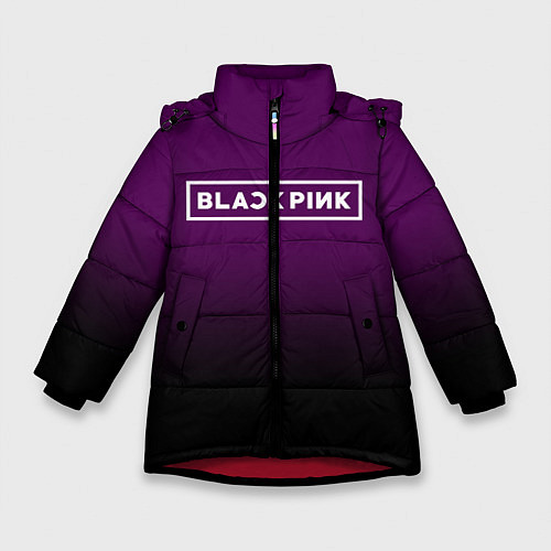 Зимняя куртка для девочки Black Pink: Violet Gradient / 3D-Красный – фото 1