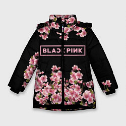 Куртка зимняя для девочки Black Pink: Delicate Sakura, цвет: 3D-черный