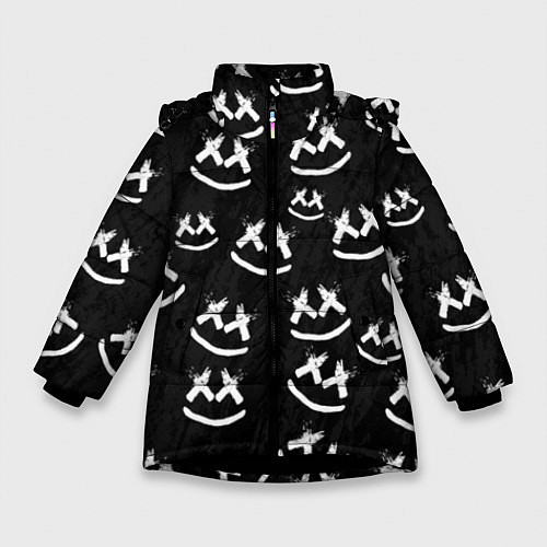 Зимняя куртка для девочки Marshmello: Black Pattern / 3D-Черный – фото 1