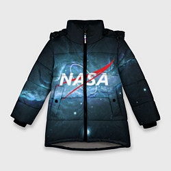 Куртка зимняя для девочки NASA: Space Light, цвет: 3D-светло-серый