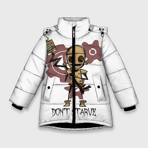 Зимняя куртка для девочки Don't Starve: WX-78 / 3D-Черный – фото 1