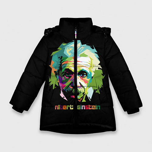 Зимняя куртка для девочки Albert Einstein / 3D-Черный – фото 1