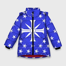 Куртка зимняя для девочки Far Cry 5: Blue Cult Symbol, цвет: 3D-красный