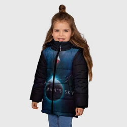 Куртка зимняя для девочки No Man’s Sky: Dark Space, цвет: 3D-черный — фото 2