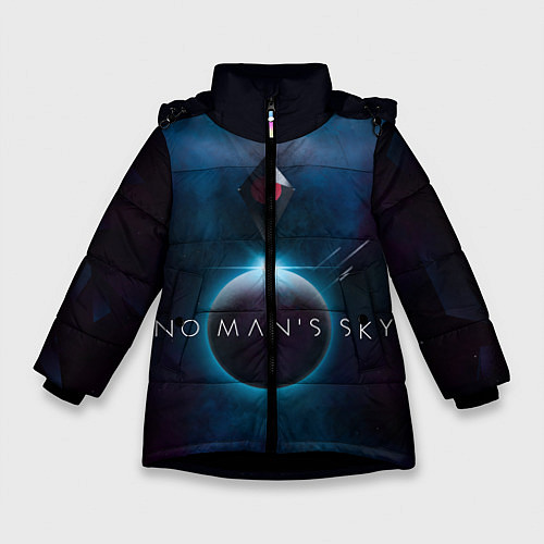 Зимняя куртка для девочки No Man’s Sky: Dark Space / 3D-Черный – фото 1