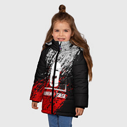 Куртка зимняя для девочки R6S: Red & White, цвет: 3D-красный — фото 2