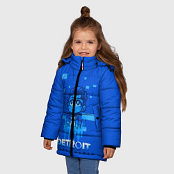 Куртка зимняя для девочки Detroit: Become Human, цвет: 3D-светло-серый — фото 2